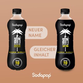 Sodapop Sodapop Sirup afri Cola 25, Extraportion Koffein, schnell & einfach zubereitet, 1 Flasche ergibt 10 L Fertiggetränk, 500 ml