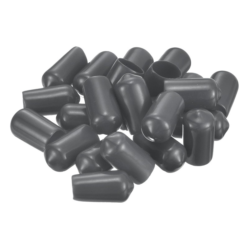 uxcell 20pcs Rubber End Caps 5.5mm ID Vinyl Round Tube