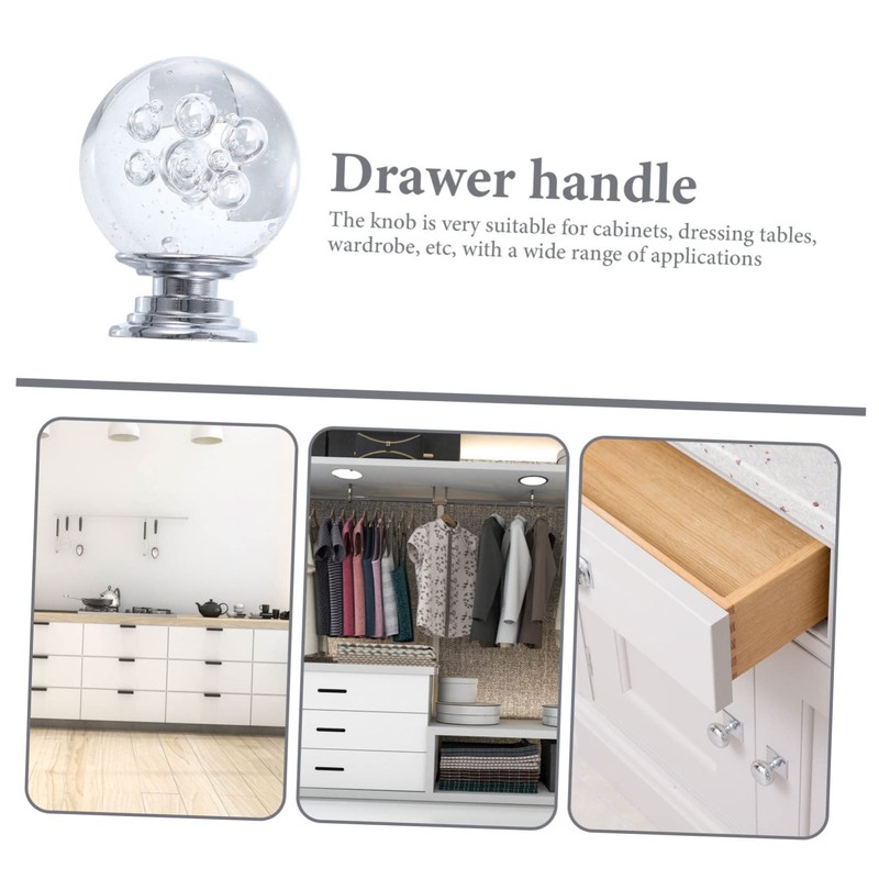 COHEALI 10pcs Crystal Drawer Handles Elegant Knobs for Cabinets and