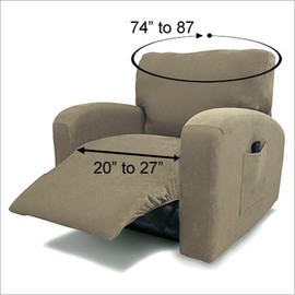 Recliner Chair Cover Stretch Pique Medium Taupe 706
