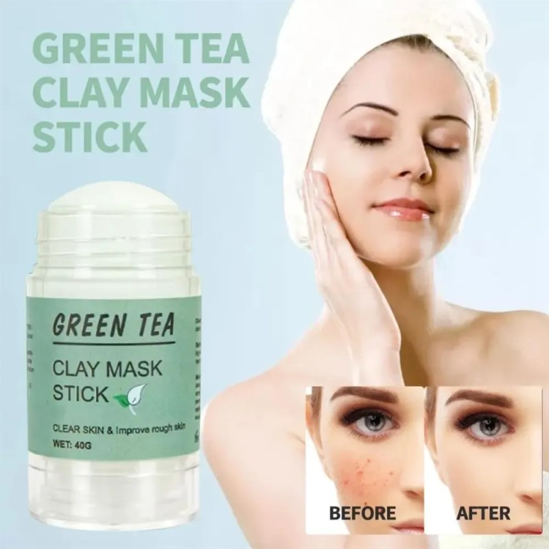 Mascarilla De Té Verde En Barra Sin Poros, Arcilla Purificad