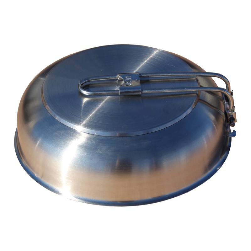 Mr. Outdoors Cookout 8.25" Stainless Steel Fry Pan with Folding