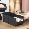 CURTA Black Self Serve Condiment Bin Stand Set, Removable Condiment