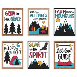 Fun Express Adventure in Faith Poster Set - Educational and Learning Activities for Kids - VBS Vacation Bible School Supplies/Decor - 6 Pieces