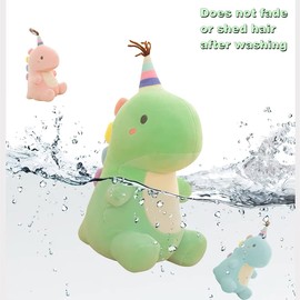 Mislaxy Plush Toy Dinosaur Kawaii Cute Cuddly Toy Doll Cushion Dinosaur Toy Gifts for Birthday Christmas 30 cm (Green)
