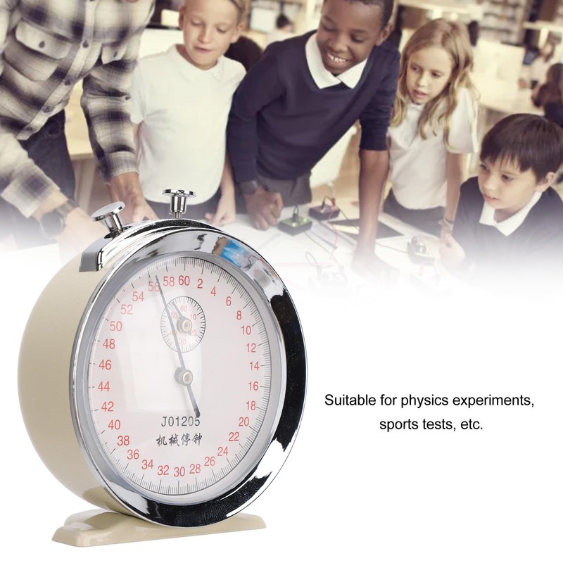 Mechanical Stop Watch, Sports Chronograph Running Timer Handheld Stopwatch, Round