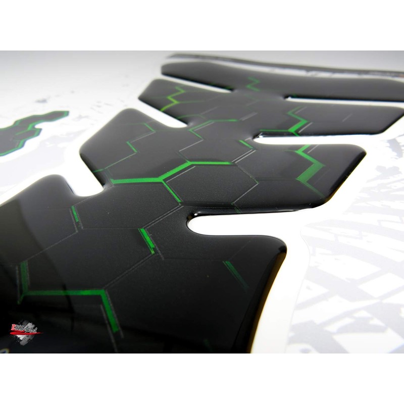 BIKE-label Tank Pad 3D Honeycomb Green Compatible with Kawasaki 503067VA