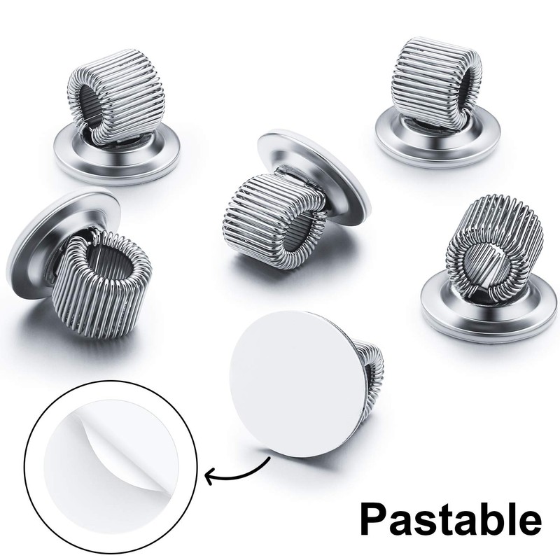 Outus 10 Pcs Silver Pen Holder Clips Manganese Steel Pen