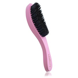 Boar Bristle Slick Back Hair Brush - Natural Hairbrush for Women Men Kids - Medium Boar Brushes for Straight and Curly Hair Smoothing Detangling, Beard Styling