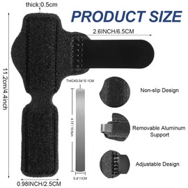 OQKAHIV 1 x Toe Splint Toe Straightening for Hammer Toe, Toe Straightener for Support and Fixing Claw Toes, Curved Broken Toes, Sprains for Various Toes, Black