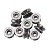 10pcs U624ZZ Miniature Steel U-groove Guide Pulley Rail Ball Bearing