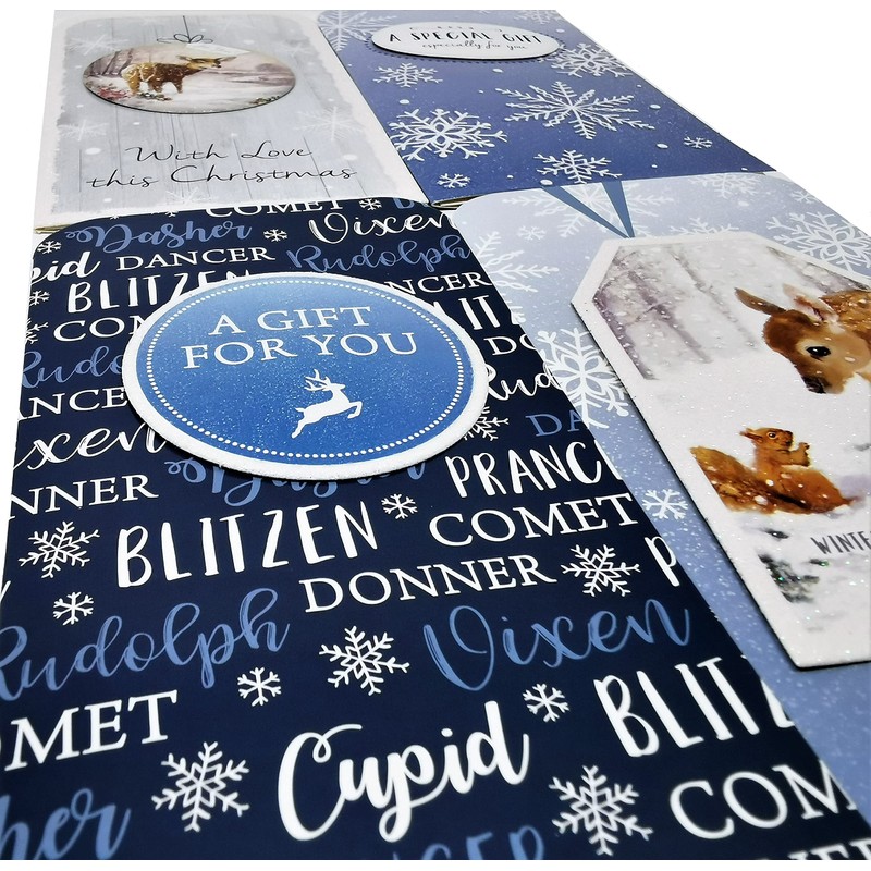 4 Assorted Handcrafted Money Wallets & Envelopes Winter Wonderland (8472)