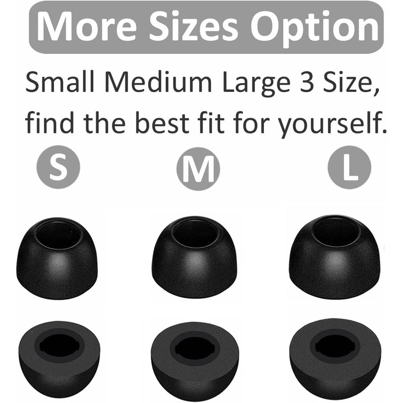Beat-s Solo Buds Memory Foam Eartips for Earbuds, Fit in