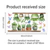 Potted Plant Window Clings - Botanical Butterfly Succulent Cactus Decals,