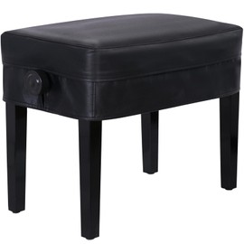 Explore Land Heavy Duty Piano Bench Cover with Zipper -Waterproof and Thicken Leatherette Slipcover Fit Piano Stool Artist Seat Cover - 22" Lx 14" Wx 8" H