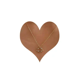 Atentuyi Boho Rhinestone Crown Necklace Gold Blue CZ Pendant Necklace Crown Pendant Necklace Delicate Chain Necklace Simple Small Necklace Oval Sapphire Necklace Jewellery for Women and Girls, Metal