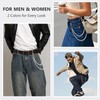 Frutain 2 Pcs Pants Wallet Chains for Men Women Heavy