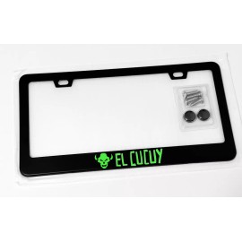 RED COBRA All Green El Cucuy Racing Boogeyman Monster Black Metal License Plate Frame Tag
