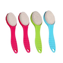 Healeved 4pcs Double-sided Exfoliating Rubbing Brush Foot Care Tool for Dead Skin Removal for Smooth Skin Random Colors