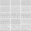 15 Pack Reusable Letter & Number Stencils, Alphabet Calligraphy Templates