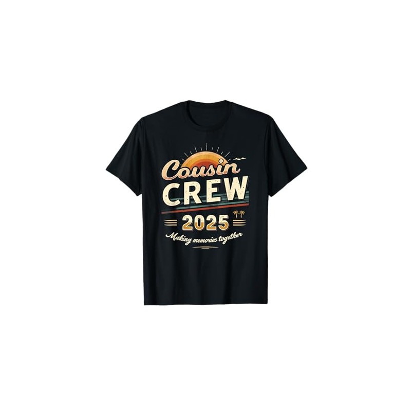 Cousin Crew 2025 Summer Vacation Beach Family Trip Memory T-Shirt