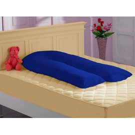 Comfort Collections U Shaped Pillow Case Cover Maternity Nursing Pregnancy Full Body Big Bolster Pillow Case Cover (ROYAL BLUE 9FT U COVER ONLY)