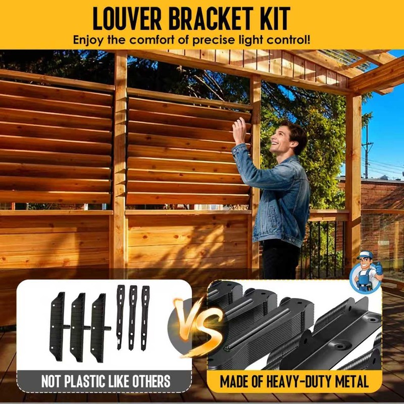 Louver Bracket Kit - Deck Sunblind System Brackets,Louver Hardware Kit,Holds