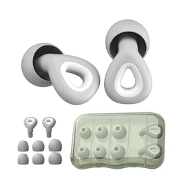 QKEPCY Ohropax Sleeping Ear Plugs Concert Ear Plugs for Night Ear Plugs Snoring Aeroplane Gadgets Ear Plugs Swimming Earplugs Festival Motorcycle Earplugs (Grey)