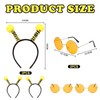 2 Pieces Bee Headbands And 2 Pieces Round Glasses, Animal