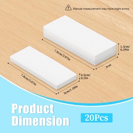 DARENYI 20Pcs Furniture Pads EVA Foam Headboard Stoppers for Wall, Self Adhesive Wall/Floor Protector, Anti-Vibration Soundproof Furniture Pads for Bed, White 10Pcs 5MM Thick + 10Pcs 15MM Thick