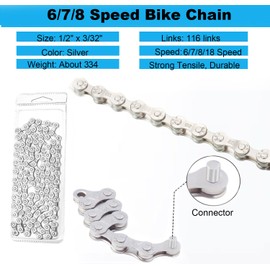 AaiLucky Bike Chain Repair Tool Kit with 6/7/8/9 Single Speed Chain, Chain Breaker with Hook, Bike Link Plier, 6 Pairs Bicycle Buckle for Road Mountain Cycling, Bicycle Accessories