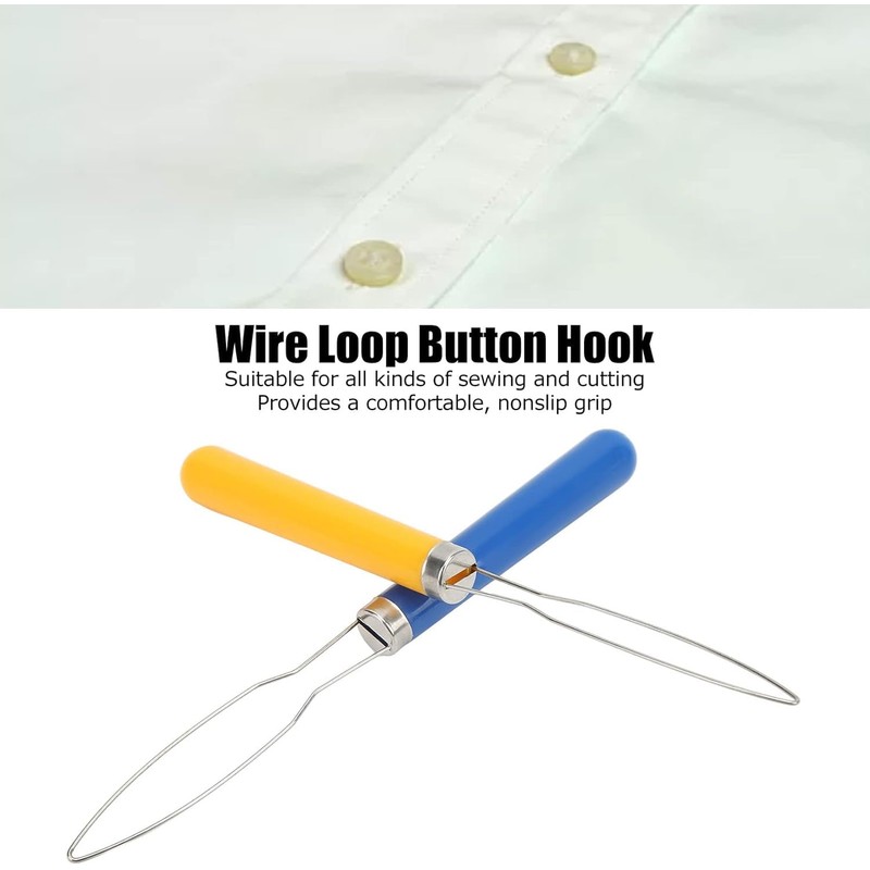 2 PCS Button Hook Helper, Button Fastener Aid, Button Hook