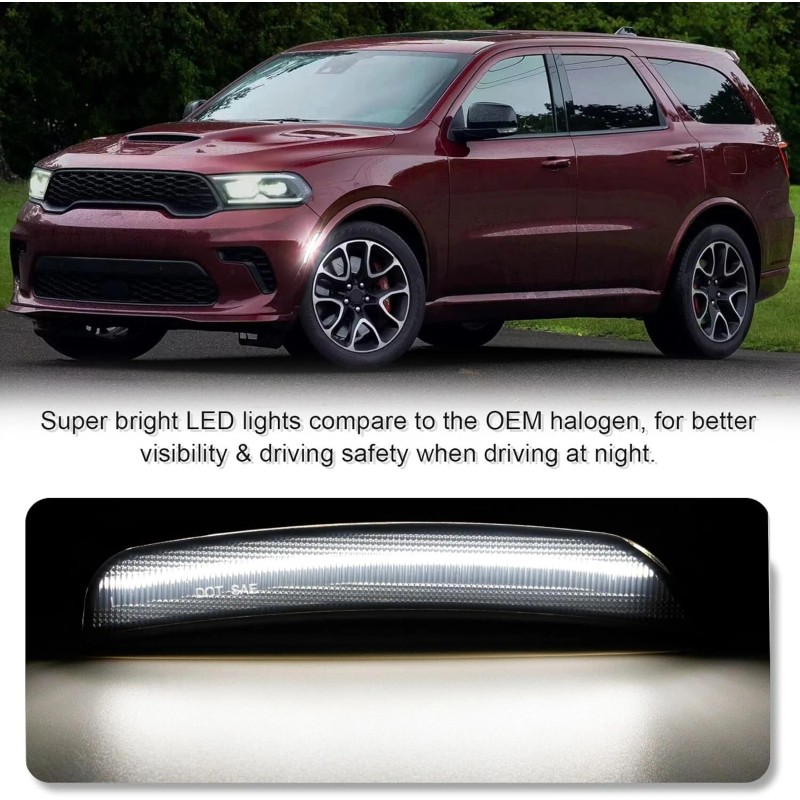 SP Smoked Lens White LED Front Bumper Side Marker Light
