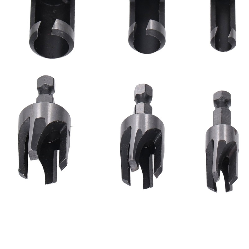 8PCS Set Wood Plug Cutter Drill Bit Hex Shank 4PCS