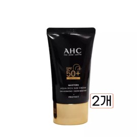 AHC 마스터즈 아쿠아리치 선크림 50ml 2개 AHC Masters Aqua Rich Sunscreen 50ml 2 Pieces [Sunscreen 50ml, 2 pieces.]
