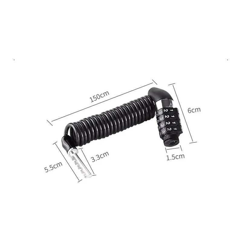 Candado Para Casco De Moto O Bici Con Combinación 4