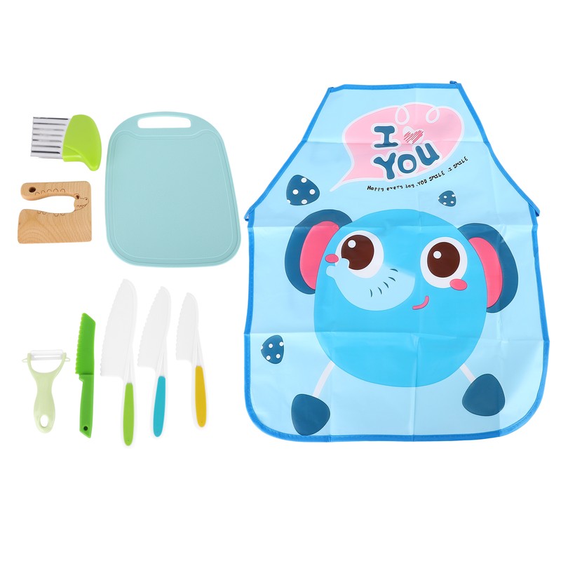 Kids Baking Knife Set Paring Knife Cutting Board Potato Chipper