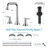 FORIOUS Widespread Bathroom Faucets Polished Chrome, 3 Hole Faucet for