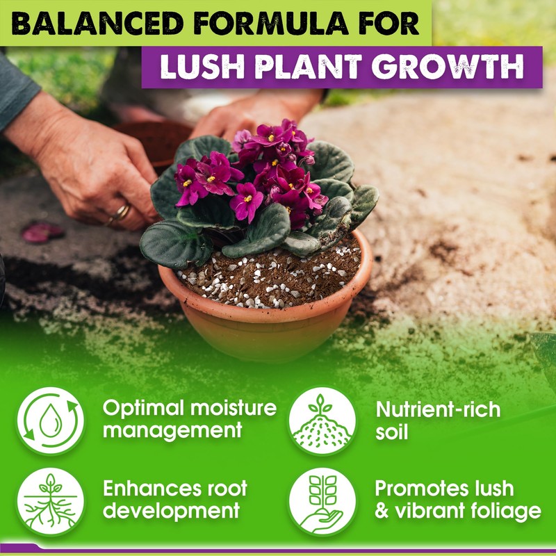 DUSPRO Recycle Premium 4-in-1 African Violet Potting Soil African Violet