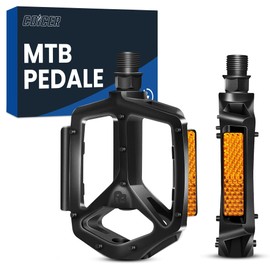 COICER Bicycle Pedals with Reflective Strips, Bicycle Pedals Non-Slip for MTB Made of Aluminium, Ultralight Flat Pedals Mountain Bike, 9/16 Inch Bike Pedals for Road Bike, Ebike, City Bike