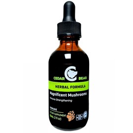Cedar Bear Magnificent Mushrooms a Liquid Herbal Supplement That Builds The Immune System, Protects, Strengthens and Balances Overall Health 2 Fl Oz