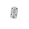 Aluminium Alloy Flexible Coupling, Silver 7mm to 7mm Shaft Coupling