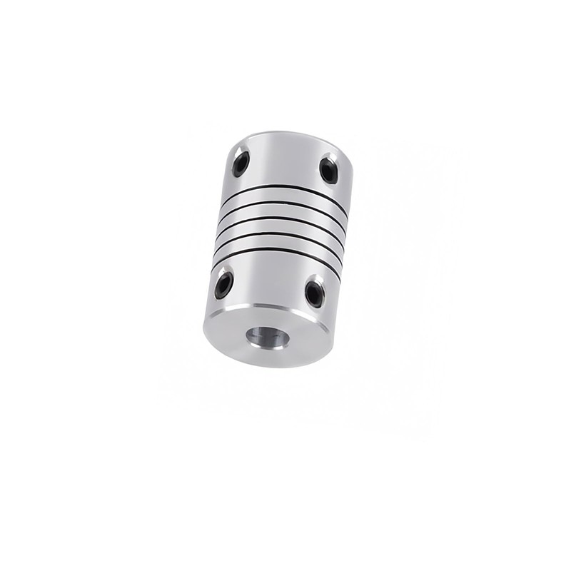 Aluminium Alloy Flexible Coupling, Silver 7mm to 7mm Shaft Coupling