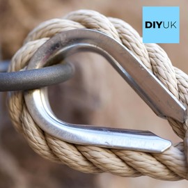 8mm Wire Rope Cable Thimble Wire Eye (Pack of: 10) DIN 6899B Galvanised Steel Rigging for Wire Rope, Stainless Steel Rope DIYUK