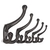 Ambipolar 5-Pack TriLeg Coat Hooks. Wall Mounted, Heavy Duty Decorative
