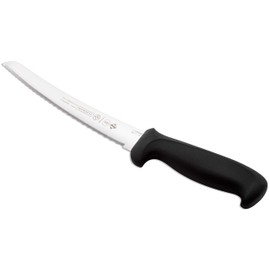 Mundial 10-Inch Curved Micro-Serrated Bread Knife, High-Carbon Stainless Steel Blade, Ergonomic Black Handle for Perfect Slicing