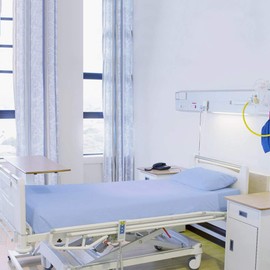 3 Piece Hospital Bed Sheet Set - Soft Microfiber 2000 Series Fitted Flat Pillowcases - With Elastic All Around -Extra Long Deep Pocket -For Home Care/Patients/Adjustable Beds (36"x84"x15", Light Blue)