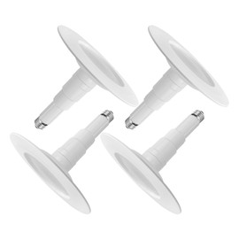 Jolux 4-Pack 5/6" Retrofit LED Recessed Lighting,60W,3000K WarmWhite,800 Lumens,Dimmable Can Lights,Damp Rated,Simple Installation Adjustable Retrofit Downlight,ETL,E26 Base,Bevel Trim
