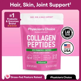 Collagen Peptides Powder for Hair, Skin, Nails & Joint Support – Hydrolyzed Grass-Fed, Non-GMO Protein – Unflavored for Women’s Wellness