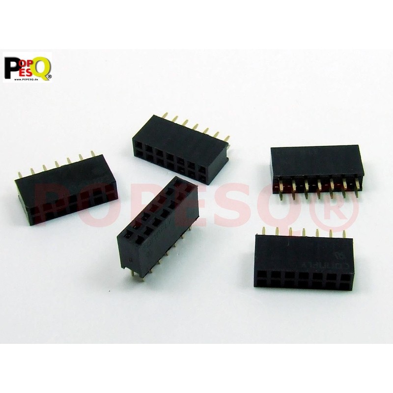 POPESQ® #A1851 Female Header 2.54 mm 2 x 7 Pin